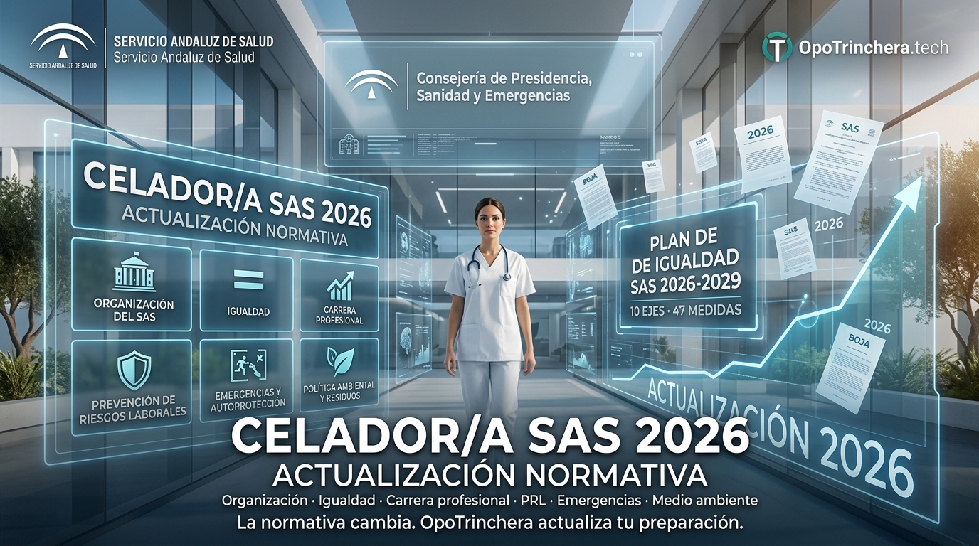 Actualización 2026 del temario de Celador/a SAS: nuevos cambios normativos en 9 temas